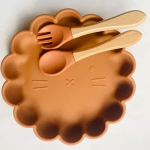 Piatto e posate in silicone - Les Petits Citrons